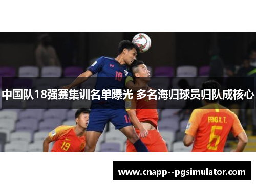 中国队18强赛集训名单曝光 多名海归球员归队成核心